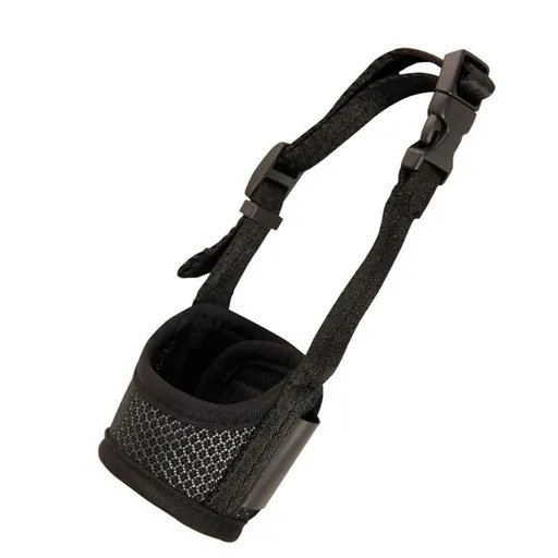Dog Muzzle, Prevent Biting, Barking and Chewing Adjustable Breathable Mesh Soft Fabric Dog Muzzle Allows Panting 12-15cm