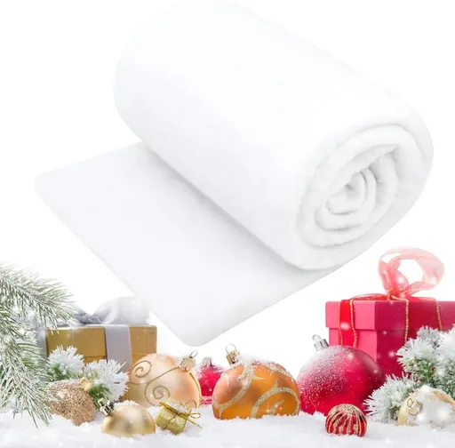 Artificial Snow Blanket 80x240 cm Soft Fluffy White Christmas Decoration