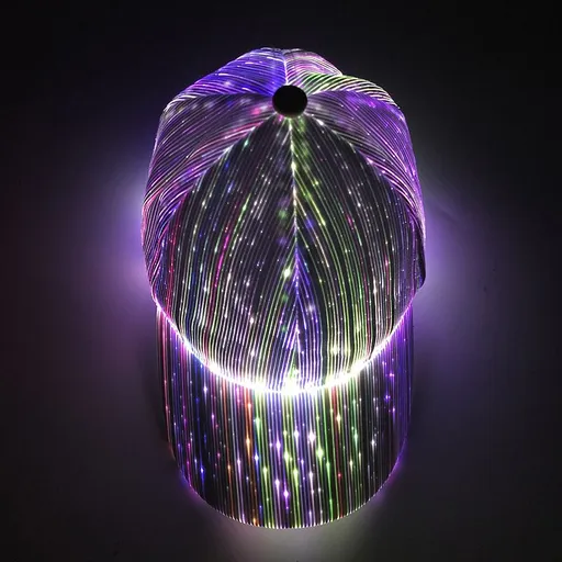 LED Fiber Optic Light-Up Cap