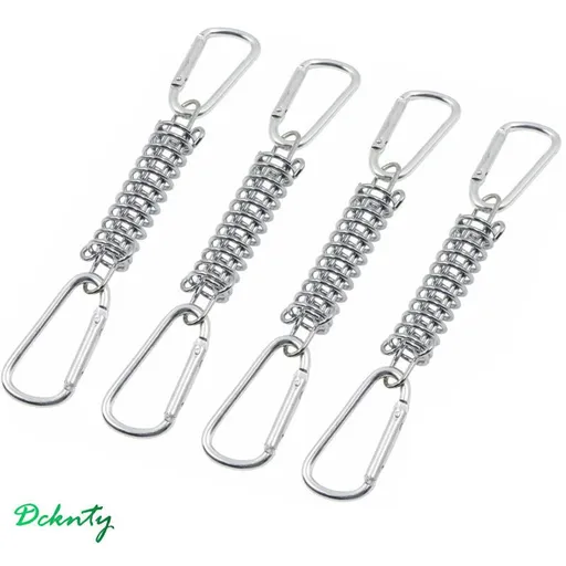 4 Pcs Stainless Steel Tent Spring Buckle, Tent Rope Buckle Spring, for Outdoor Camping, Hiking, Picnic, Camping Awning
