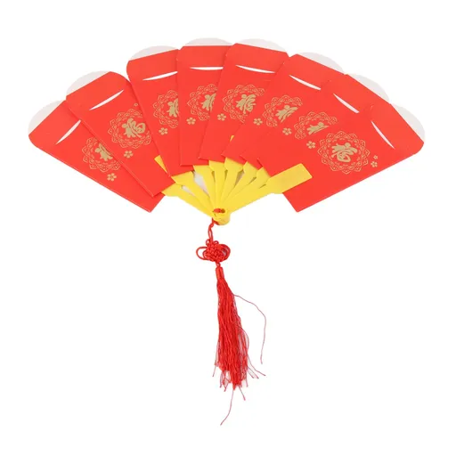 2023 Rabbit Year Spring Festival Creative Fan Shaped Folding Red Envelope New Year Fan Red Envelope