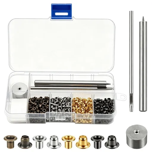 800 Pcs 2Mm Metal Eyelets Set,Copper Mini Grommet Kit with 3 Pcs Install Tool,Leather Grommet Kit for Clothes,Shoes,Bags&Diy Crafts