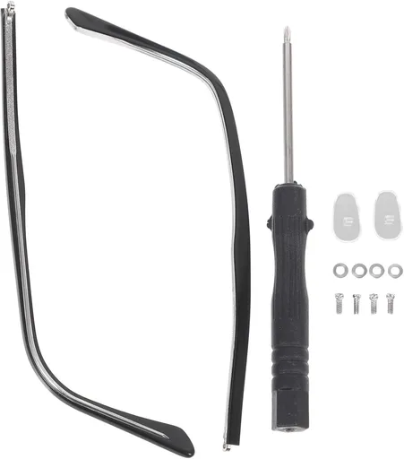 1 Pair Metal Glasses Replacement Temple, Eyeglass Arms Legs Replacement, Glasses Repair Kit Universal Glasses Arm Replacement Legs for Glasses, Sunglasses, Black