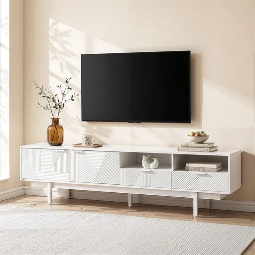 Artiss TV Unit Entertainment Unit Storage Cabinet Drawer 200cm White