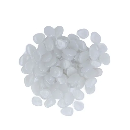 Outdoor Luminous Stones Colorful Fluorescent Luminous Pebbles for Dark Garden Courtyard Walkway Garden Trails 200 / Bag White