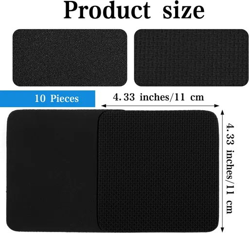 8 Piece Grip Pads Rubber Weight Lifting Hand Pads Anti-Slip Training Grips Black