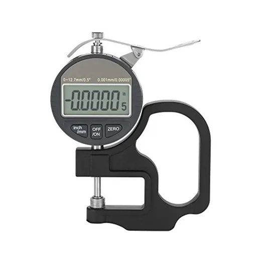 Digital Thickness Gauge, Electronic Micrometer Thickness Meter for Paper Leather Cloth Wire Measuring Tool Range 0-12.7mm Accuracy 0.001mm