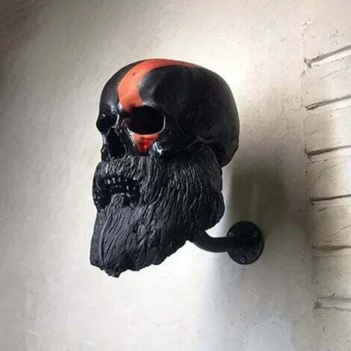 Motorcycle Skull Helmet Holder, Skull Helmet Stand, Motorcycle Helmet Hook, Skull Helmet Center for Bicycle, Coats, Caps, Color A, Size S