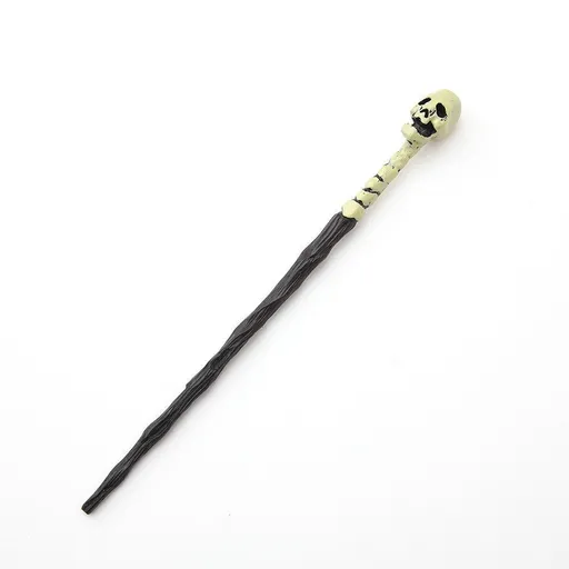 Unique Dark Cosplay Wand, Premium Resin Material, Christmas Display Accessory, Style 31, Blue Gold Stamping Ribbon Gift Box