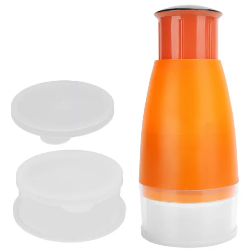 Manual Chopper Hand Press Garlic Ginger Garlic Chop Cutter Household with 2pcs Plastic BoxOrange