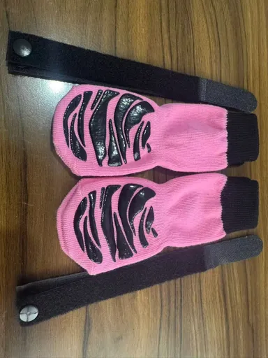 Dog Shoes Waterproof Non Slip Medium Large Pink tiger claw [opp bag] M medium size 6.5*16cm [recommended within 10-15kg inches] [pack of four]