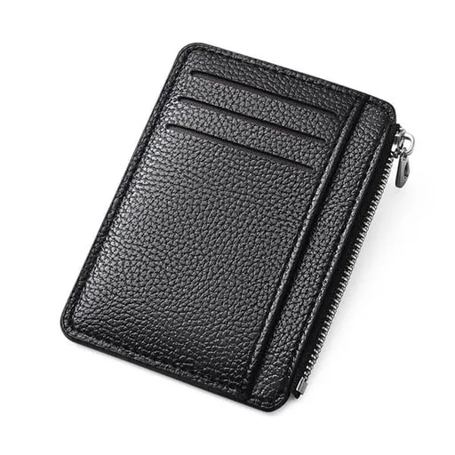 7 Slots + Zipper Compartment Top Grain Leather Card Wallet | Hidden Large Capacity ID License Cash Coin Purse for Aussie Everyday Use