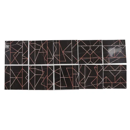 10pcs Tile Sticker 15x15cm 3D Self Adhesive Backing Waterproof Oil Proof Decorative 0.26mm Thicker PVC Tile Decals