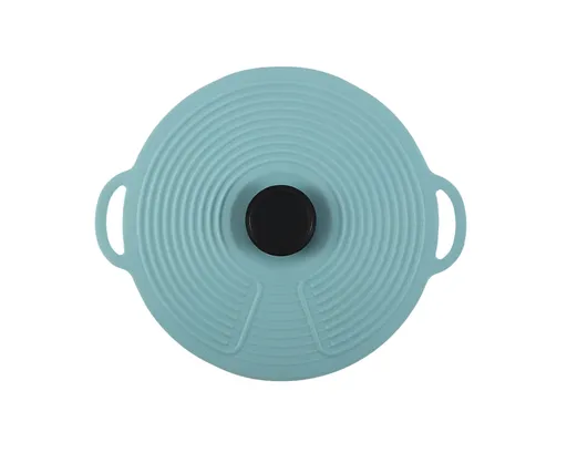 Pot Lid Reusable Heat-resistant Silicone Leak Proof Fresh-keeping Cover for Kitchen-Light Blue XL