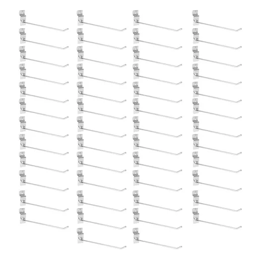 50Pcs Supermarket Shelf Hook Iron Strong Wear Resistant Flat Tip Peg Board Hook Slatwall Hanger