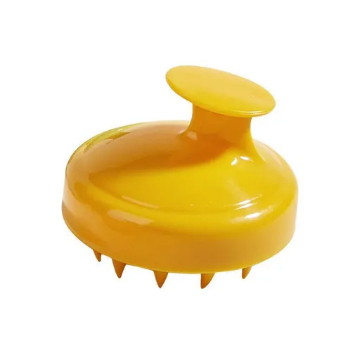 5-Pcs Yellow Soft Scalp Massager Shampoo Brush with Detachable Bristles Handheld Hair Scrubber for Deep Cleaning and Head Massage