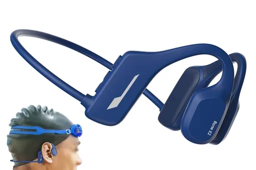 Bone Conduction Headphones Bluetooth Waterproof Sports Headset for Running Cycling Walking - Blue