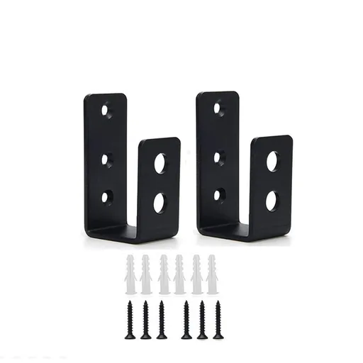 2x4 (1.5x3.5 inch) Door Barricade Brackets (2 pcs) | Drop Open Bar Holder Steel U Bracket for 2 by 4 Lumber as Security Door Reinforcement, Door Jammer, Tool Hanger for Home, Barn, Shed, Garage, Gate