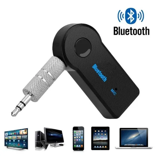 Bluetooth Music Receiver AUX 4.1, Black, Wireless Car Audio Adapter