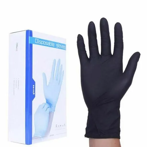 House Of Dasein Bdsm Disposable Latex Nitrile Spanking Gloves Bondage Fetish Restraints - Black - S - Pack Of 100