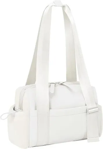 Mini Gym Bag for Women Girls Small Gym Tote Bag with Wet Compartment Waterproof Travel Duffle Bag Cute Workout Sport Bag Cream