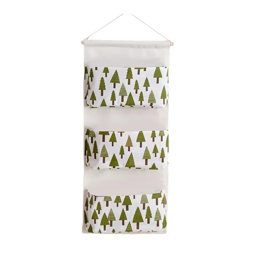 Pockets Linen Cotton Fabric, Hanging Storage Pouches Multi Functional Living Room Bedroom Bathroom File Magazine