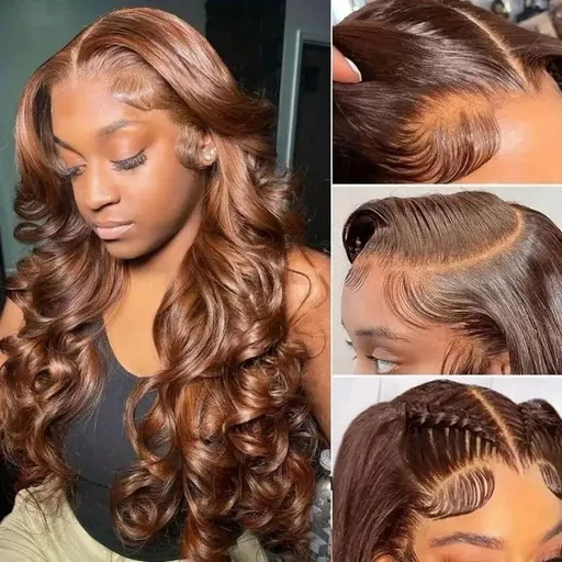 Blonde Wig With Bangs, Body Wave Synthetic Lace Front Wig, Long Wavy Curly Wig with Dark Root Synthetic Heat Resistant Wigs for Women Daily Party Use 28 Inches