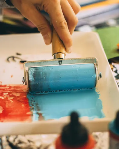 Hard Rubber Applicator for Arts & Crafts, Ink, Printmaking, Block Stamping, Printing, Applying Glue, Wallpaper and More