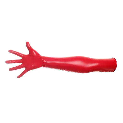 Hod Health & Home Shiny Patent Leather Faux Latex Long Gloves Cosplay Costume Fetish Bdsm - Red - M (60Cm)
