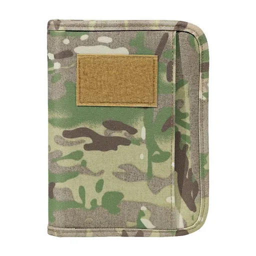 outdoor Padfolio Ring Binder of Leaf Paper, outdoor Notebook with Zippered Padfolio Organizer, Refillable Tactical Notebook 6-Ring A6 Notebook Paper