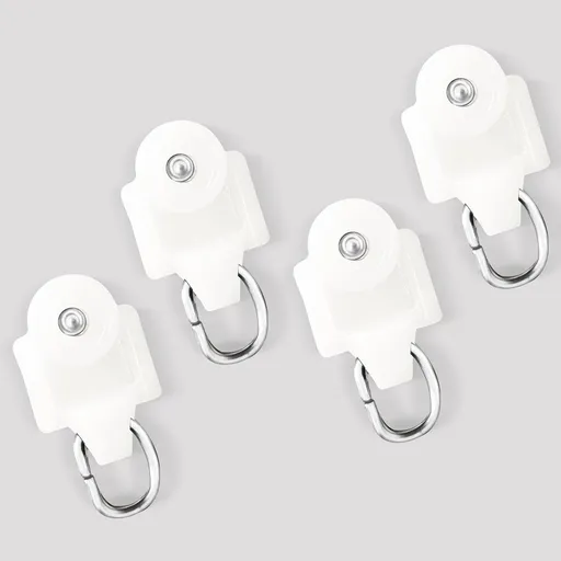 Curtain Tracks Ceiling Wall Mounted Heavy-Duty Curtains Rails Room Divider Curtain Track for Living Room Bedroom Room Shower Divider Special Pulley White 20PCS