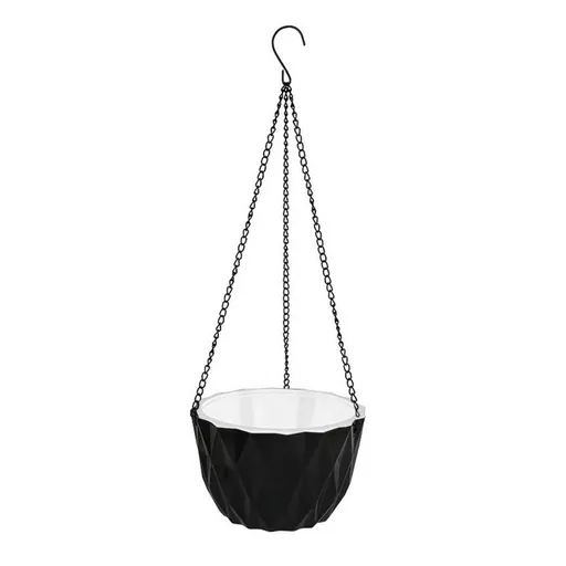 Hanging Planters, Self Watering Hanging Plant Pots, Plastic Flower Pot Containers, Indoor Outdoor Garden Planters, Blue Hanging Basket Planter, Metal Chain Drainage Tray Planter for Hanging Plants