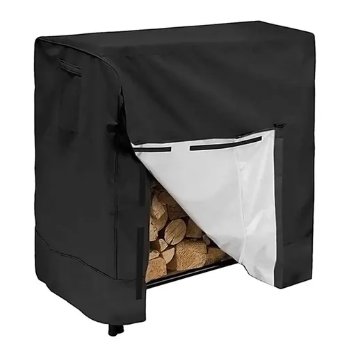 Long-Lasting Waterproof Firewood Rack Cover, Snowproof & Dustproof Protection, 210D Oxford Cloth, for Outdoor Wood Storage(122 * 61 * 107cm) (Log Rack not Included)