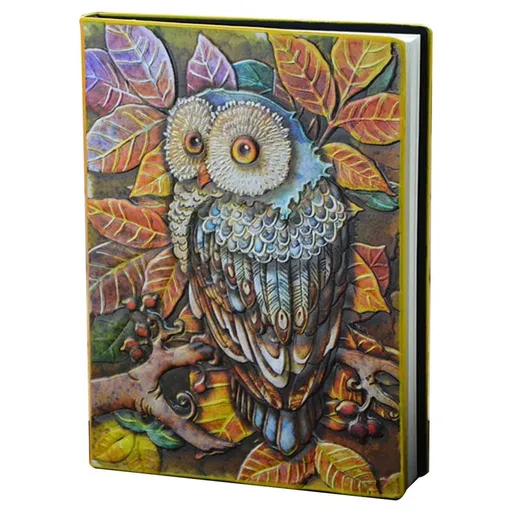 3D Carving Owl Embossed Notebook Journal Notepad Travel Diary Planner Sketchbook