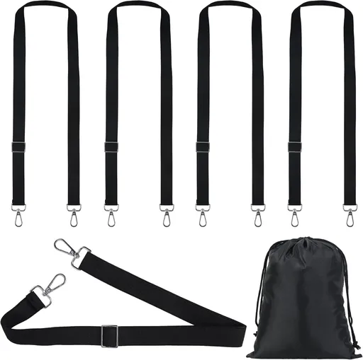 Horse Blanket Leg Straps, Elastic Belly Replacement Straps with Metal Double Swivel Snaps, 4 Pieces, Adjustable Length from 25.5" to 51"