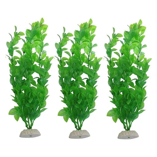 Large Aquarium Plants Plastic 8nch Artificial Green Seaweed Water Plants Fish Tank Plants Decorations 10Pcs