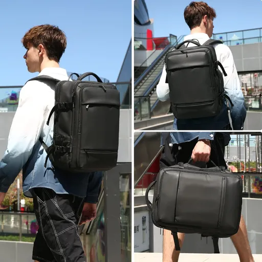 Large Carry On Backpack, 40L Expandable USB Backpack, 17.3” Laptop Backpack for Men Airline Approved Travel Business Weekender Bag