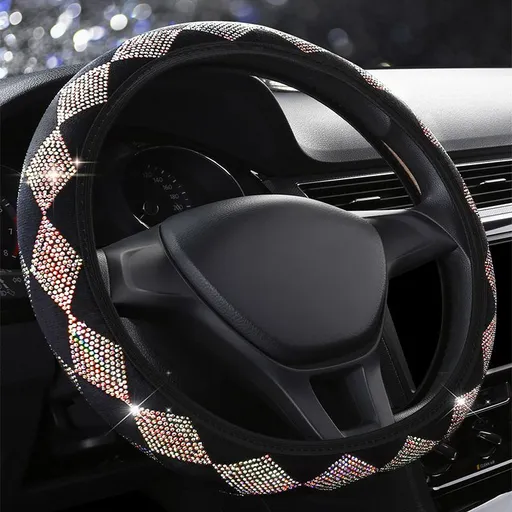Steering Wheel Cover Lixiao 36cm Double Diamond Double Diamond Color Diamond