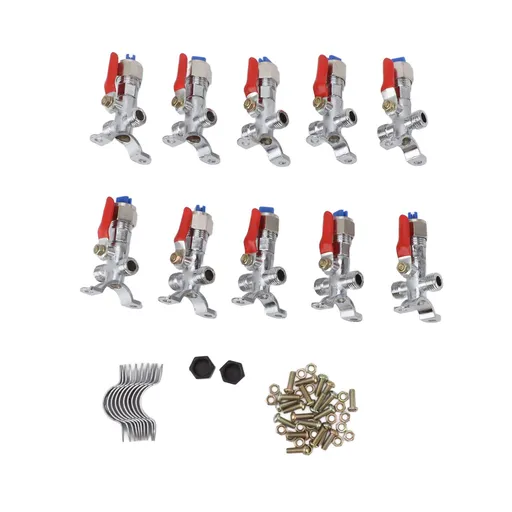 10PCS Atomizing Spray Nozzle Set Zinc Alloy Agricultural Plant Water Misting Fan Nozzle for Tractor Lawn Landscaping Irrigation