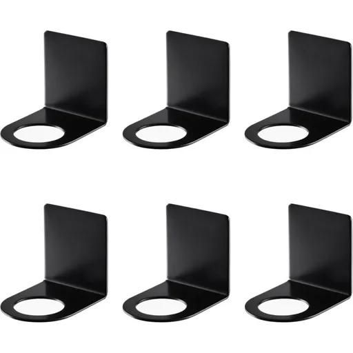 6 Piece Wall Mounted Soap Dispenser Holder Stainless Steel Black 27/3.3mm Hook