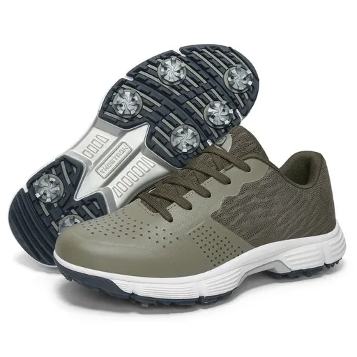 THESTRON Men Golf Shoes Waterproof Casual Army Green 9