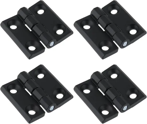 Black Butt Hinge Zinc Alloy Door Hinge Heavy Duty Boat Hatch Hinges Residential Bed Room Hinge for Doors Hardware 1.96" x 1.88" -4pcs