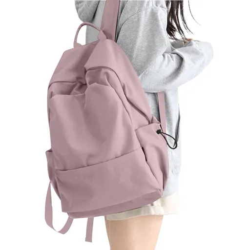 Unisex Lightweight Water-Resistant Backpack, Black Purple