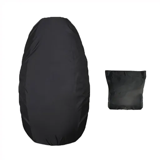Rainproof Motorcycle Seat Cover Portable Waterproof Dustproof Cover Black Size-XL (Black High Stretch,only Cover)