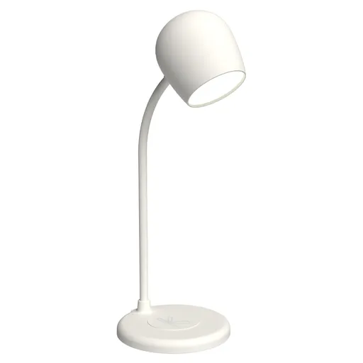 Kreafunk Ellie Lamp W/ Qi Charger And Bluetooth Speaker - White