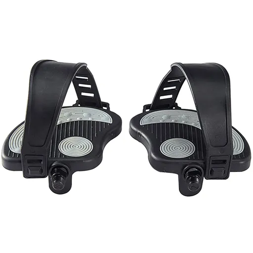 Bike Pedals with Straps for Bike, Spin Cycling Bike, Indoor Bike, Stationary Recumbent Bicycle Replacement Parts