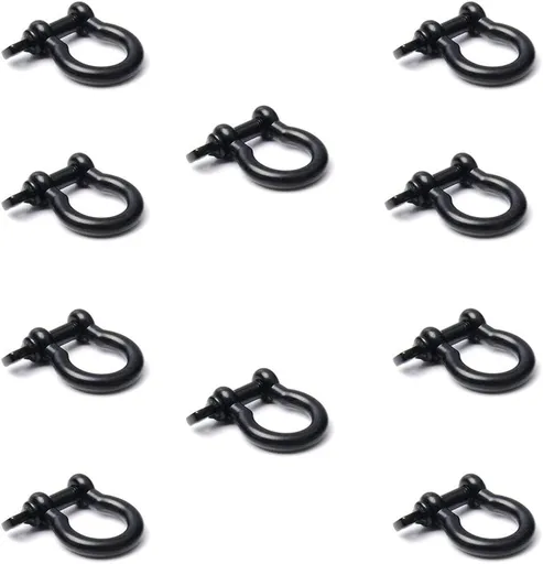 CooBigo Metal Silver Bow Shackle for Emergency Survival Paracord Bracelet Parachute