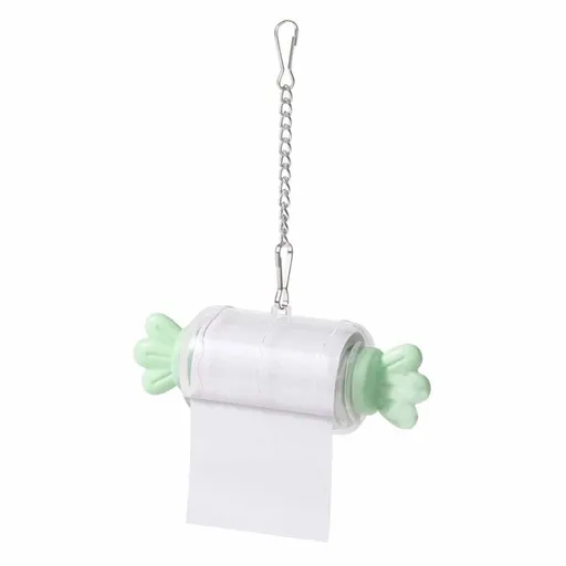 Parrot Rolling Paper Foraging Chew Toy Safe Natural Bird Cage Accessories Interactive Bird Enrichment Toy for Cockatiels Conures Budgies Small Parrots Green