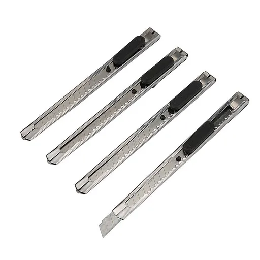 8 PCS Snap-Off Utility Knife Retractable Box Cutter Blade for Cardboard Office Home Use Art DIY Craft（Flat head+pointed head）