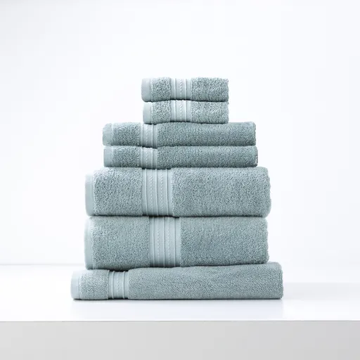 Brentwood 650 GSM Low Twist 7 Piece Gray Mist Bath Set by Renee Taylor